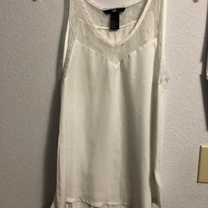 H&M white lace top
